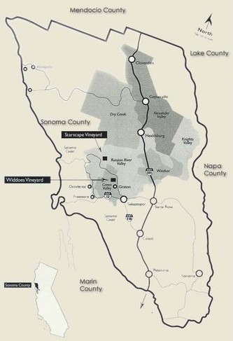 North Coast Vineyards Map Capiaux